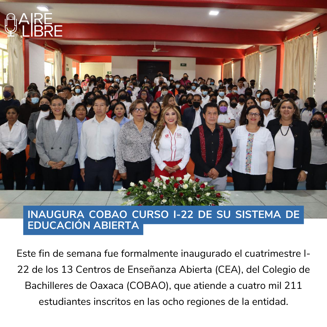 Inaugura Cobao curso I-22 de su Sistema de Educación Abierta