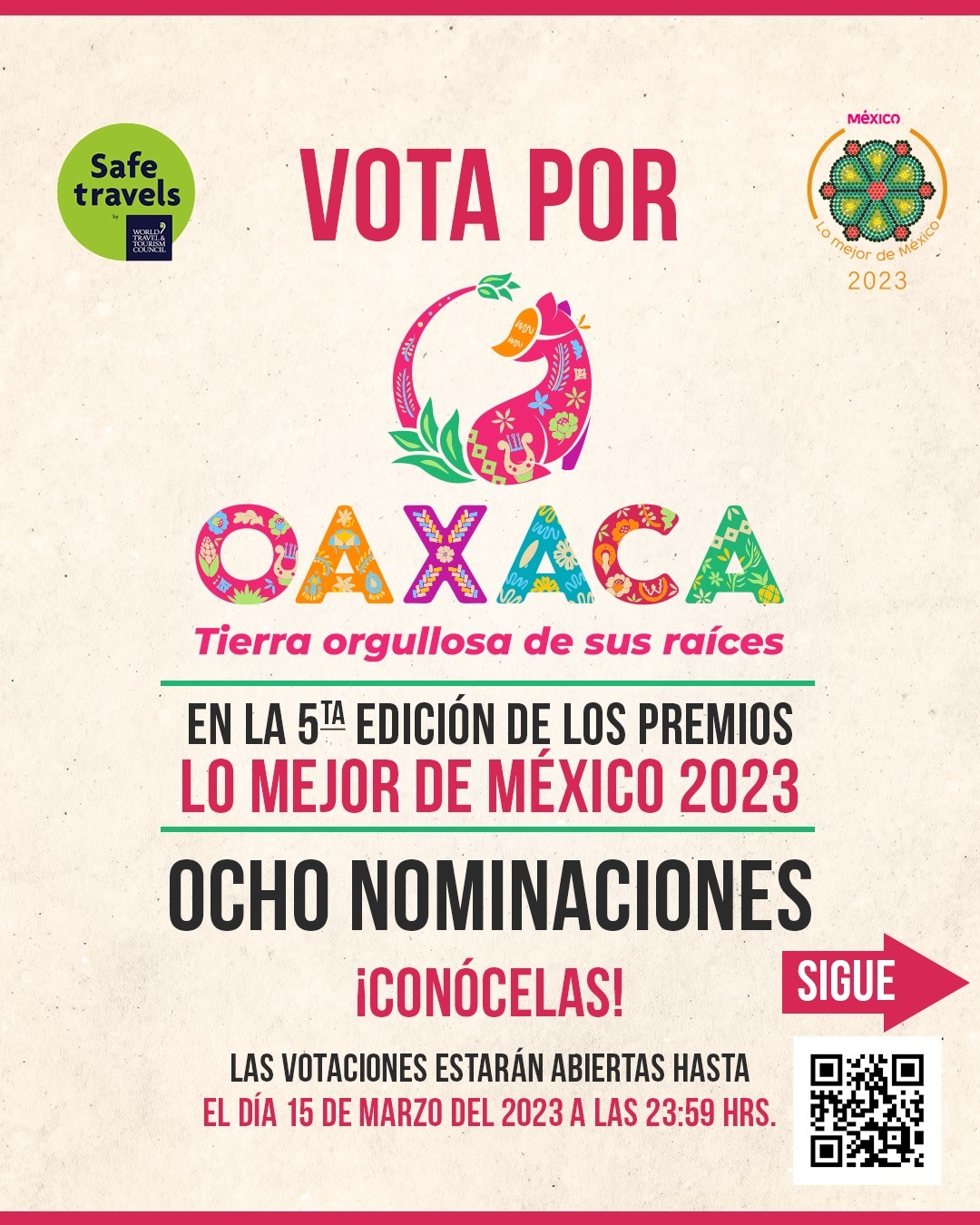 Último día para votar por Oaxaca en “Lo Mejor de México