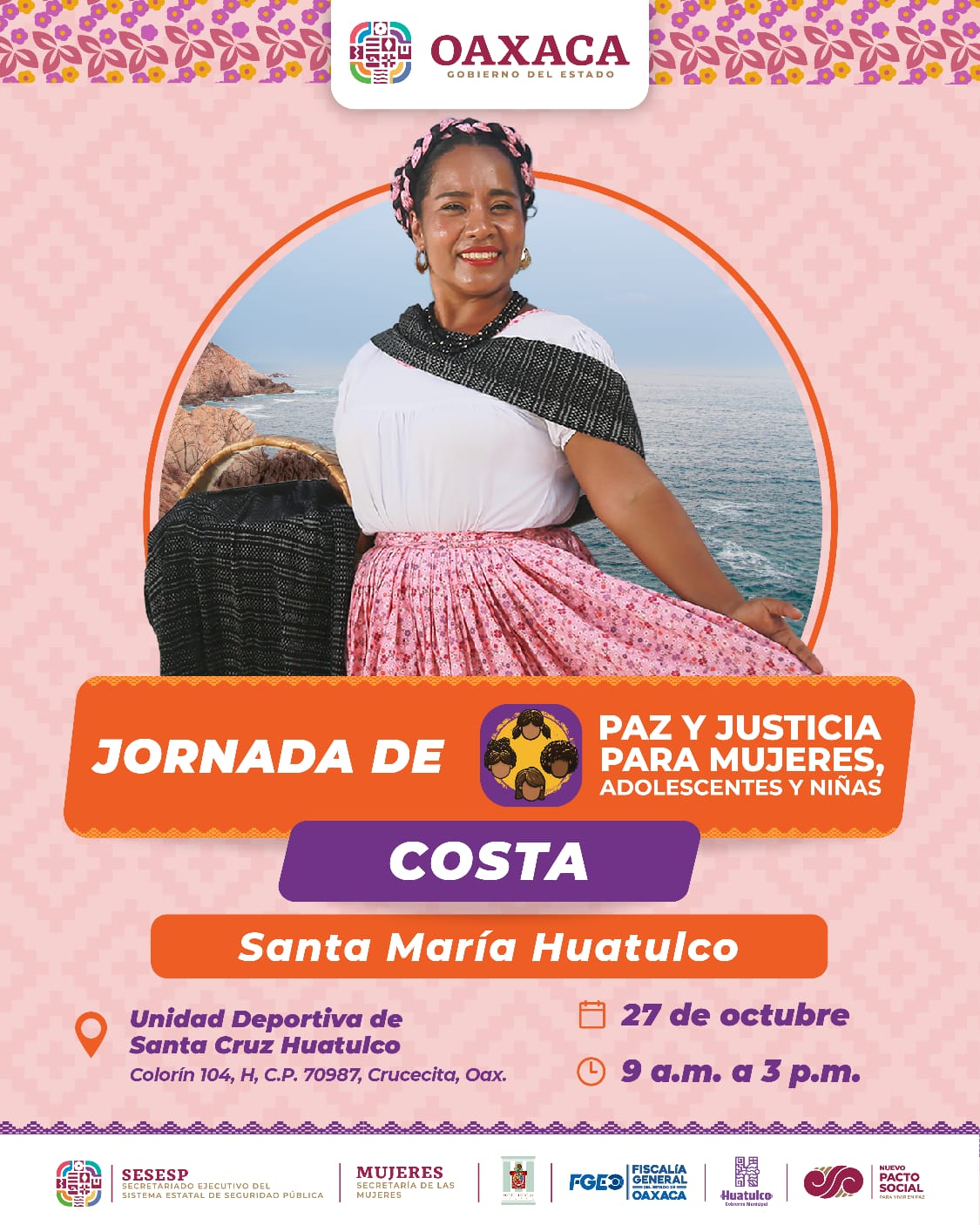 Jornada de Paz y Justicia brindará más de 25 servicios en municipios de la Sierra Sur y Costa.