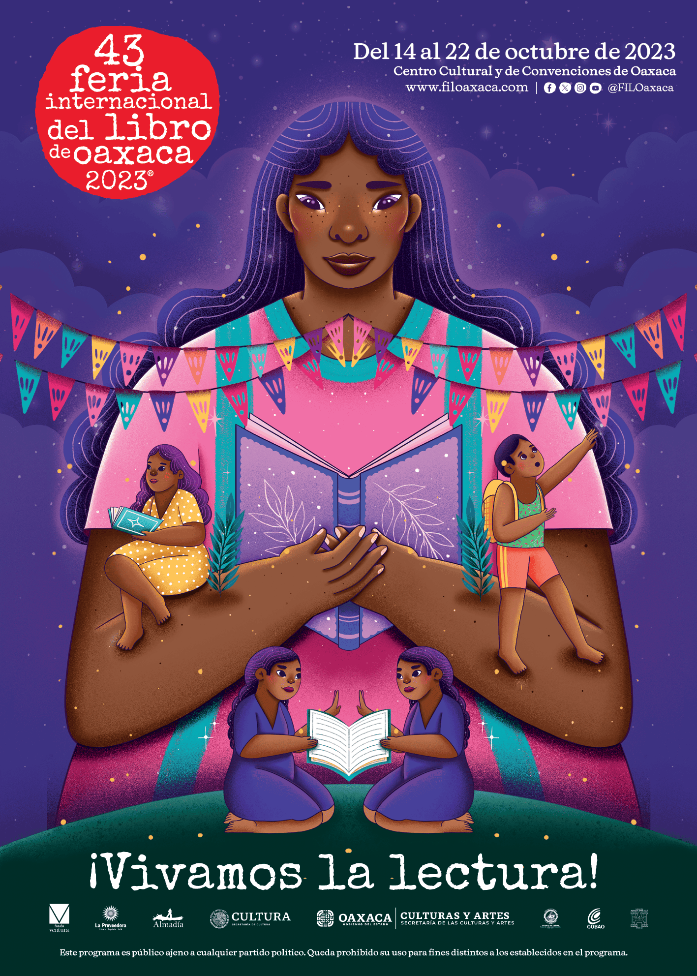 A partir Del 14 octubre se realizarán más de 400 actividades en la edición 43 de la Feria Internacional del Libro de Oaxaca.