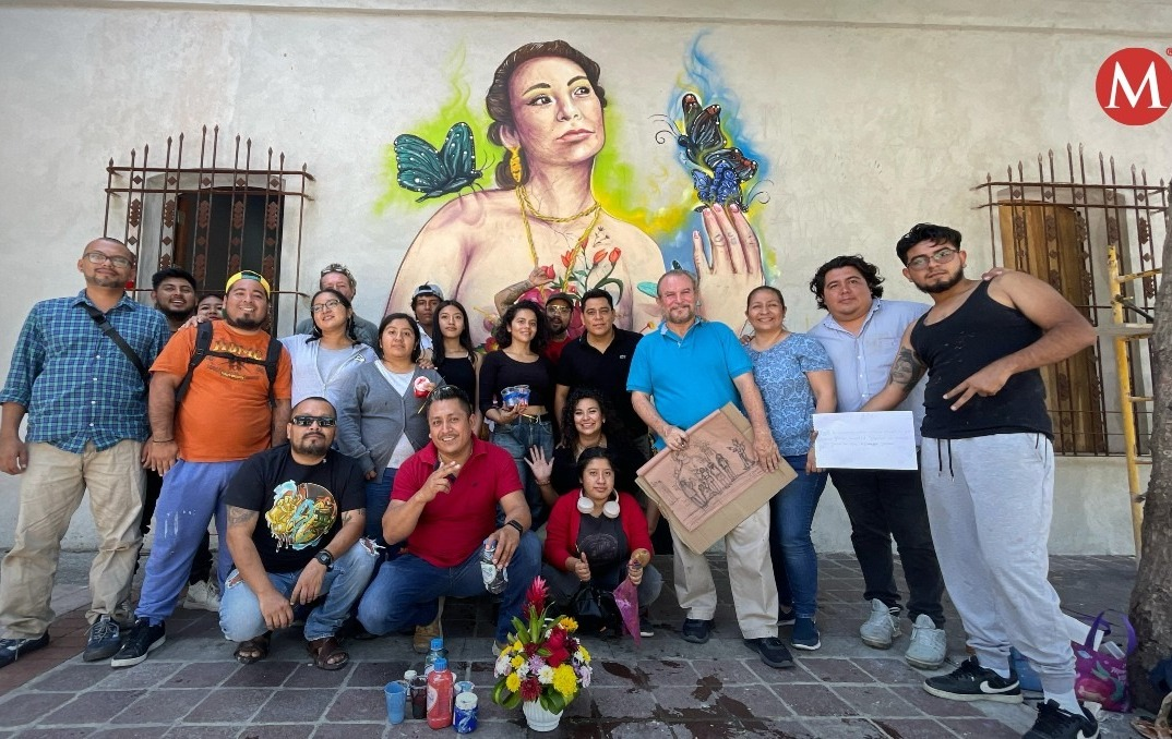 Pintura zapoteca impulsa campaña de prevención contra cáncer de mama.