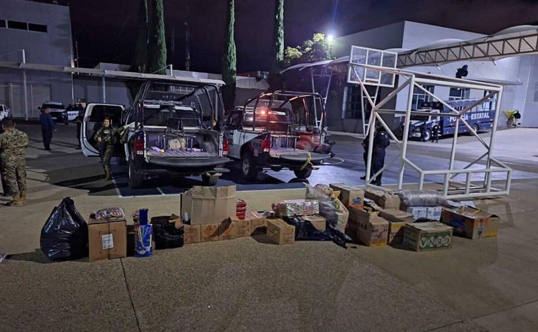 Operativo Conjunto en Oaxaca: Decomiso de 300 Kilogramos de Pirotecnia ilegal
