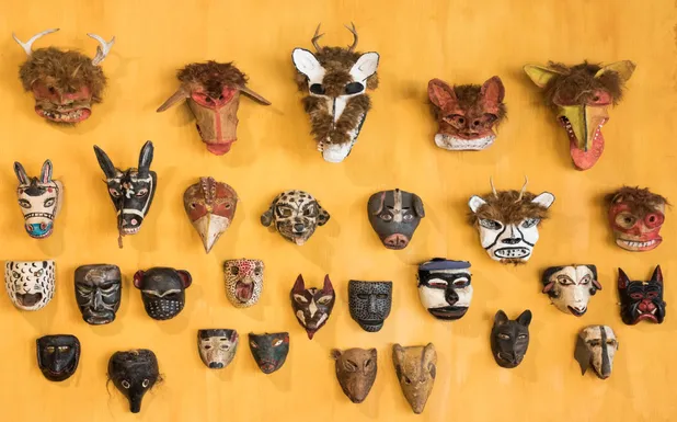 Máscaras de todo el país se exhiben en Oaxaca