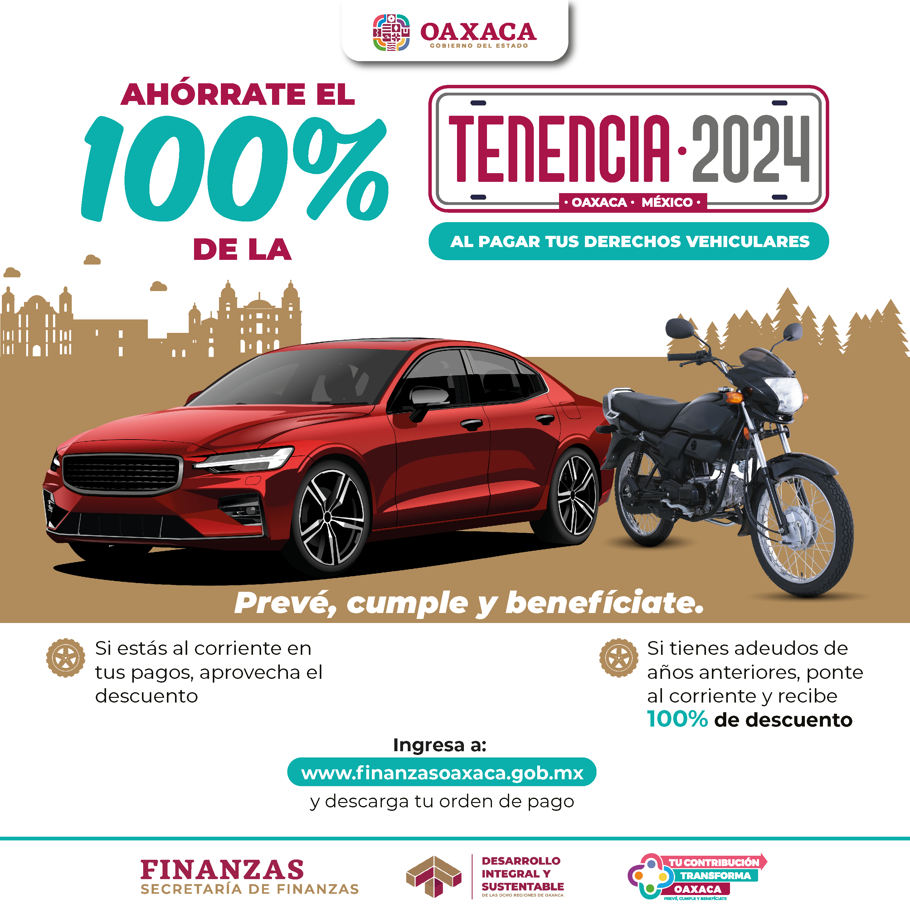 Gobierno del Estado otorga cien por ciento de descuento en Tenencia 2024
