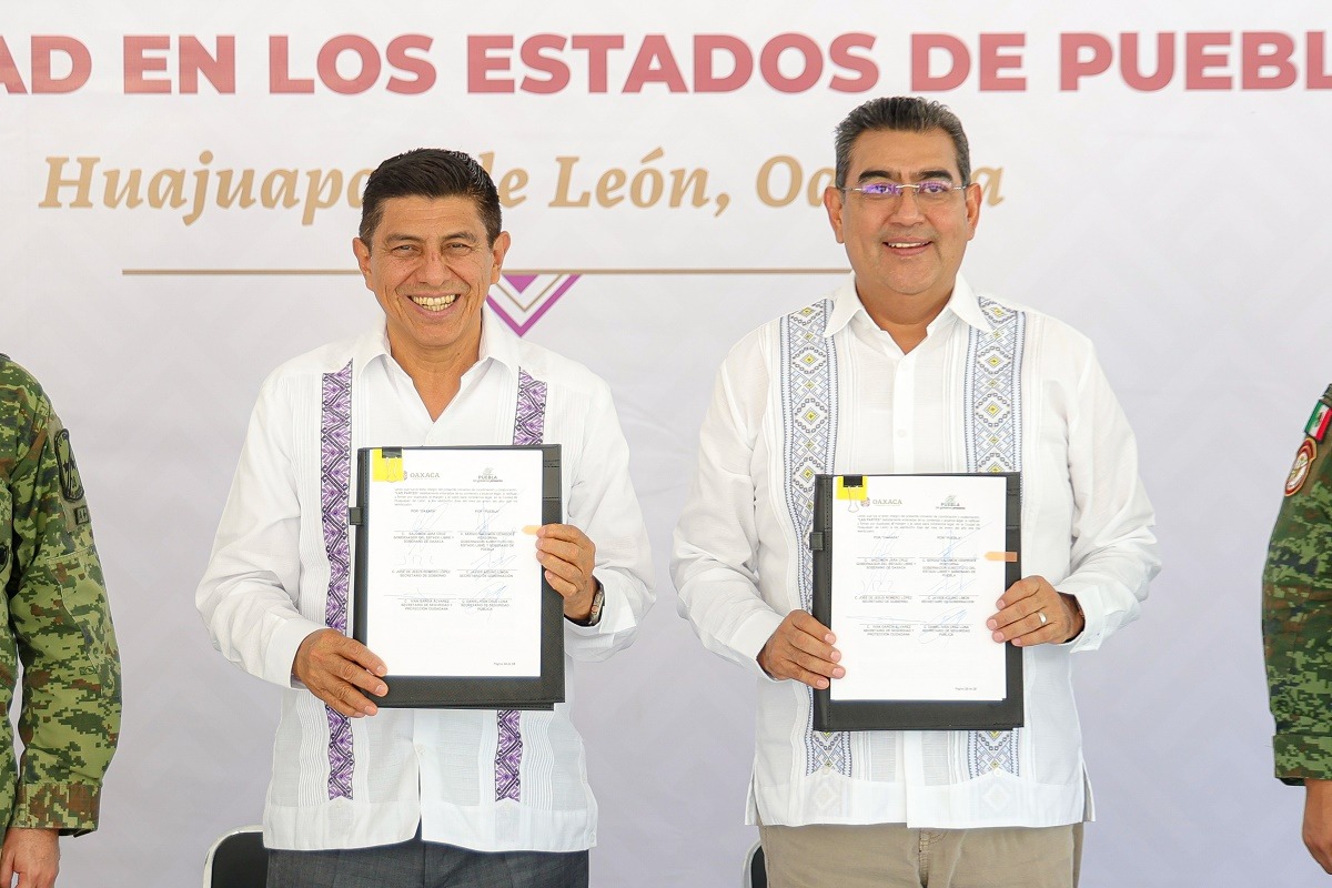 Oaxaca y Puebla fortalecerán la seguridad pública en zona limítrofe para garantizar paz y bienestar
