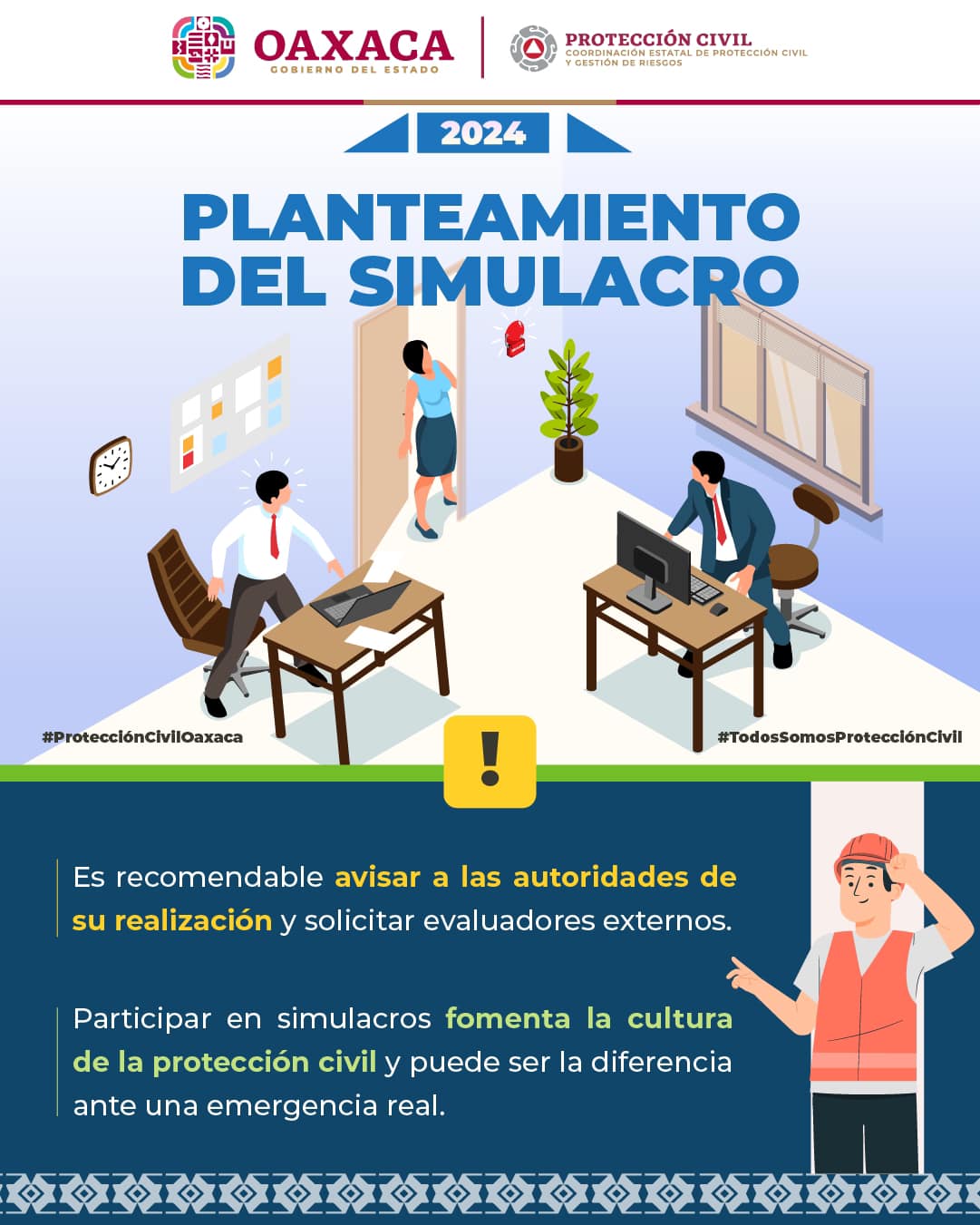 Convoca Protección Civil al Primer Simulacro Nacional 2024