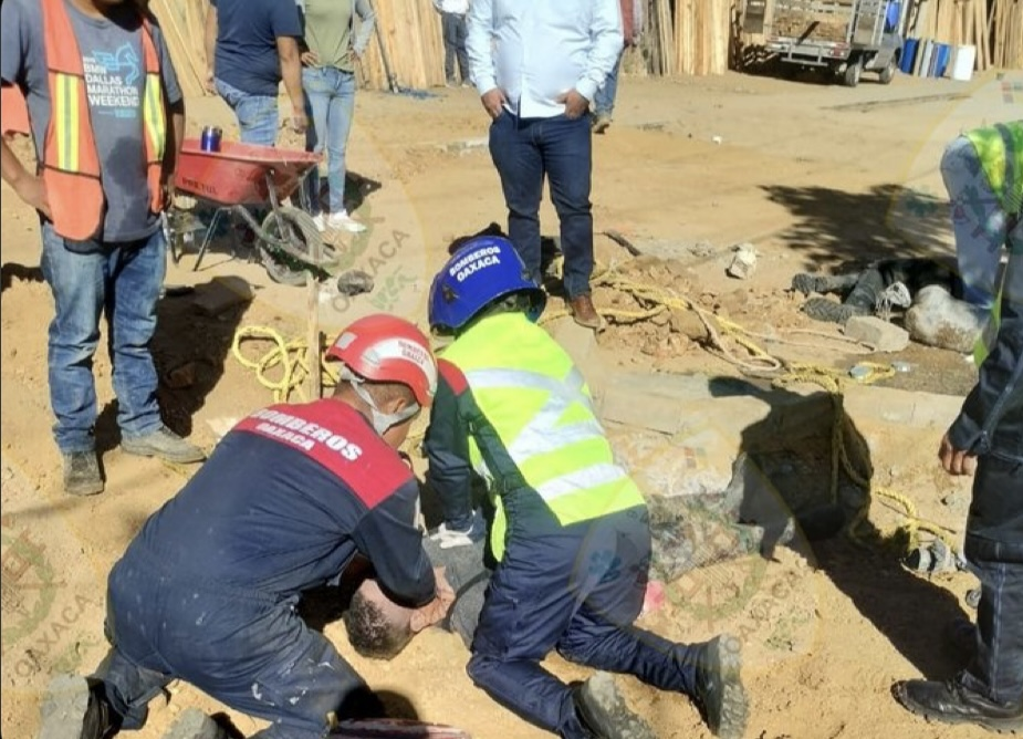 Reportan dos obreros heridos y un ahogado en presa de Oaxaca