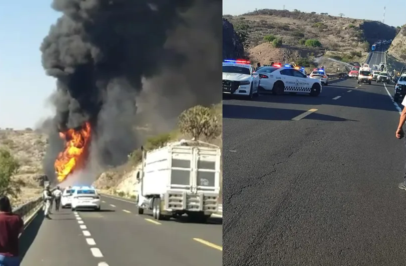 Pipa de gas colisiona en autopista Oaxaca-México; habría al menos 7 víctimas