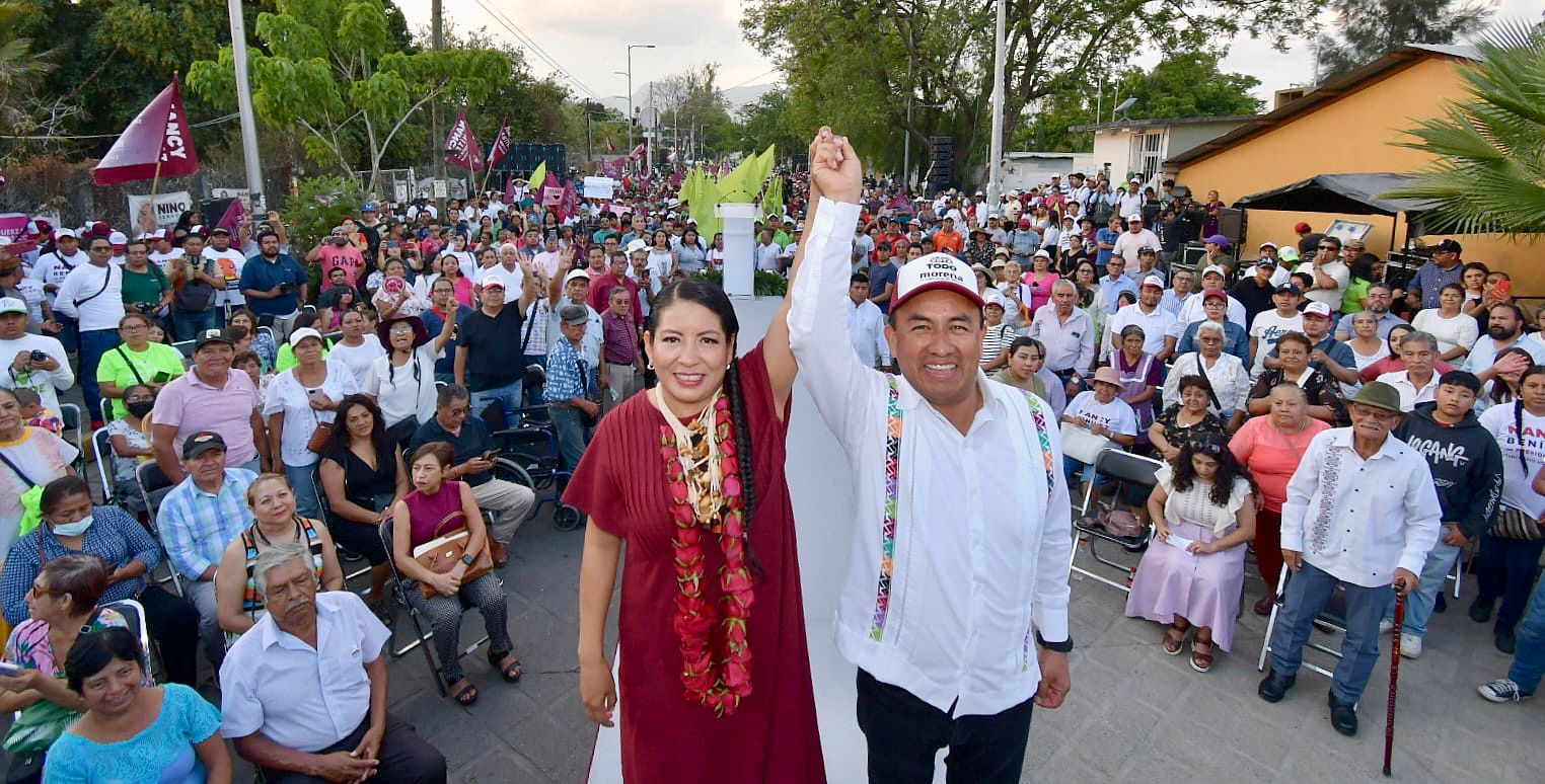 Sergio López Sánchez Respalda a Nancy Benítez en Cierre de Campaña en Santa Cruz Xoxocotlán