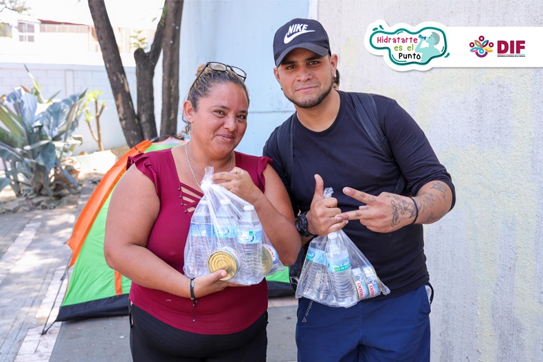 El DIF Estatal activa el plan “Hidratarte es el Punto” en la capital oaxaqueña para prevenir golpes de calor