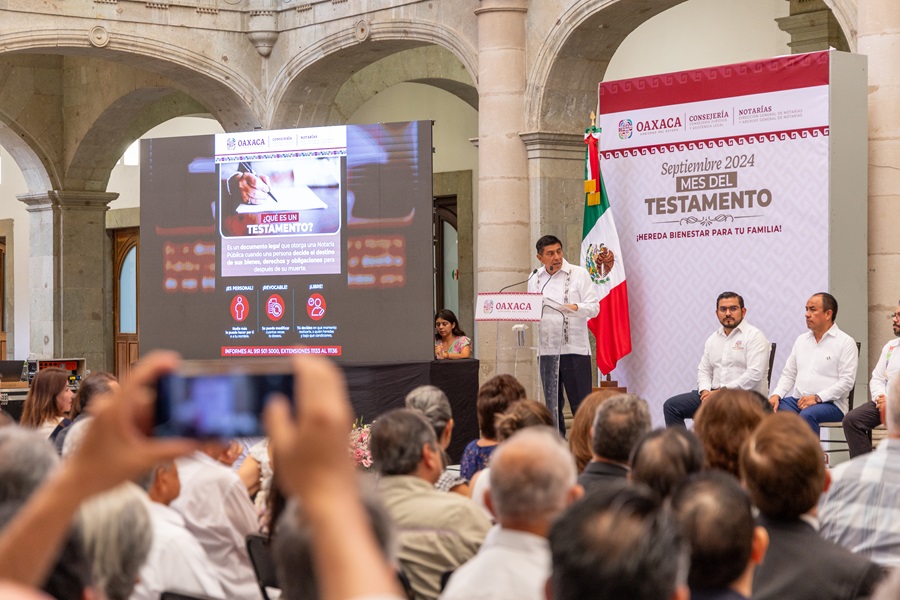 Oaxaca lanza campaña “Septiembre Mes del Testamento” para asegurar certeza jurídica