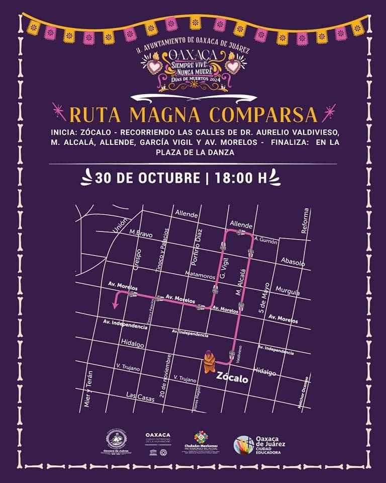 Oaxaca se prepara para magna comparsa 2024; día de muertos