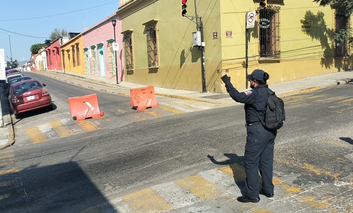 Cierran calles en el centro de Oaxaca por trabajos de poda y CFE
