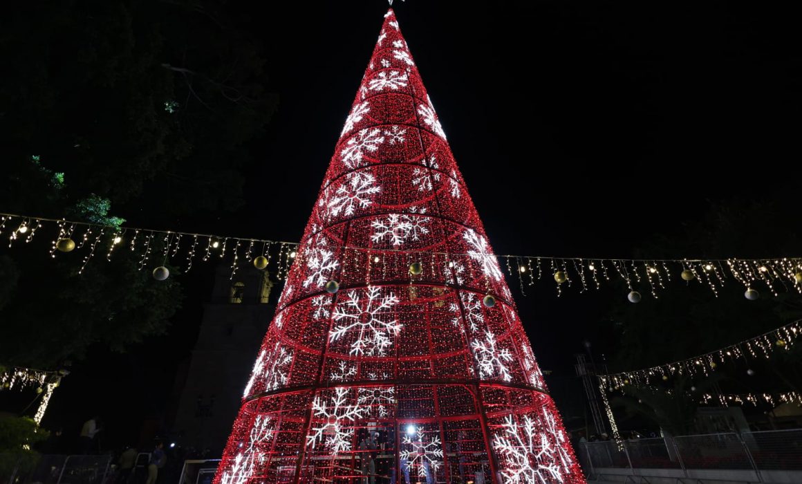 Inicia el Festival Navideño de la Primavera Oaxaqueña con el Encendido del Árbol de Navidad en la Alameda de León