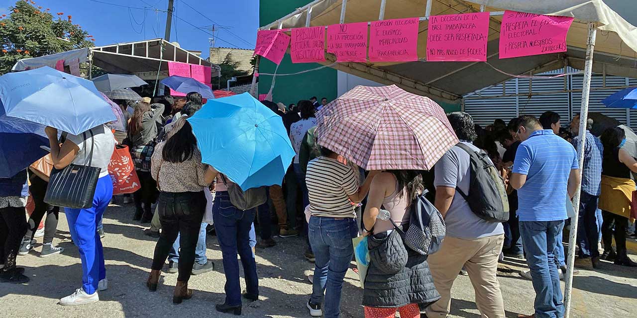 Anulan elección sindical en Oaxaca tras denuncias de irregularidades y robo de urnas