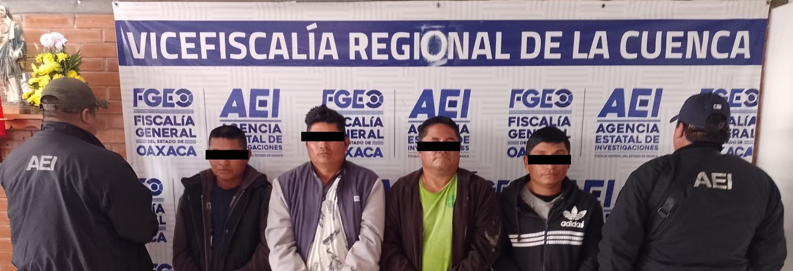 Fiscalía de Oaxaca, en colaboración con la Fiscalía del Estado de Veracruz, detienen a cuatro por el homicidio de ocho personas cometido en la Cuenca del Papaloapan