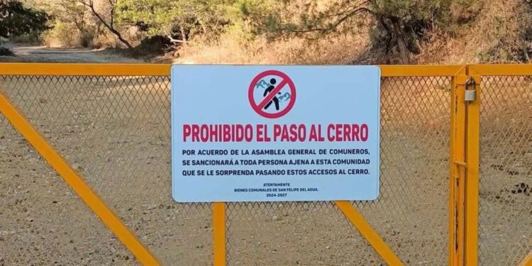 Restricción de acceso al cerro de San Felipe del Agua genera polémica en Oaxaca