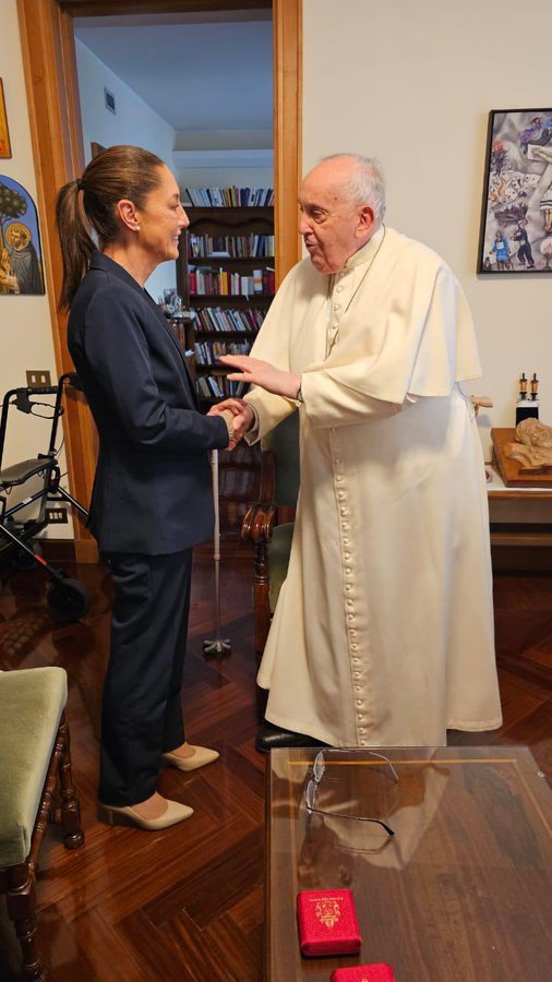 Claudia Sheinbaum lamenta la muerte del Papa Francisco: “Un humanista que optó por los pobres”