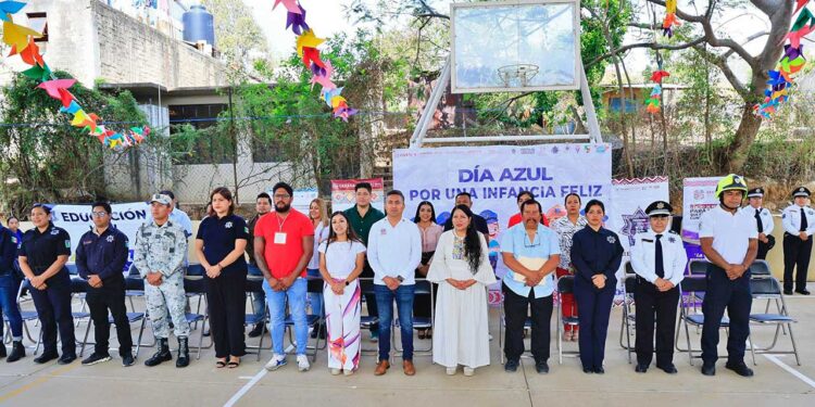 Santa Cruz Xoxocotlán Celebra el “Día Azul por una Infancia Feliz” para Promover la Seguridad y Prevención de Violencia Infantil