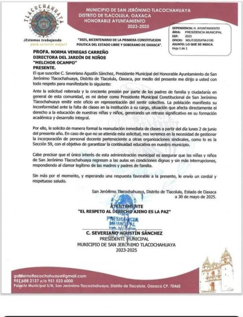 Autoridades y padres exigen regreso a clases; CNTE mantiene paro en Oaxaca