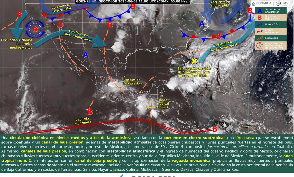 Pronostican lluvias intensas y niebla densa en Oaxaca; autoridades piden extremar precauciones