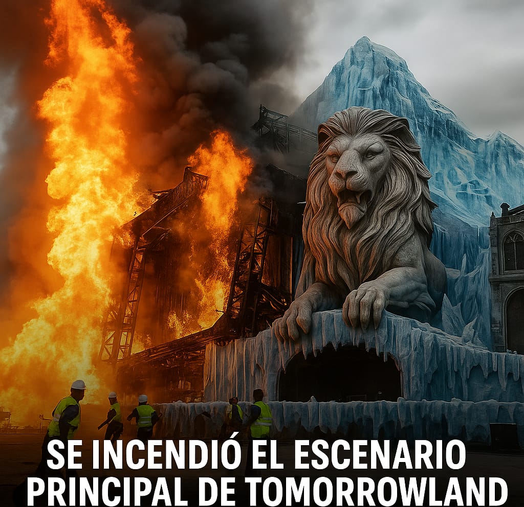 ? El fuego alcanzó la fantasía: se incendia el escenario principal de Tomorrowland en Bélgica