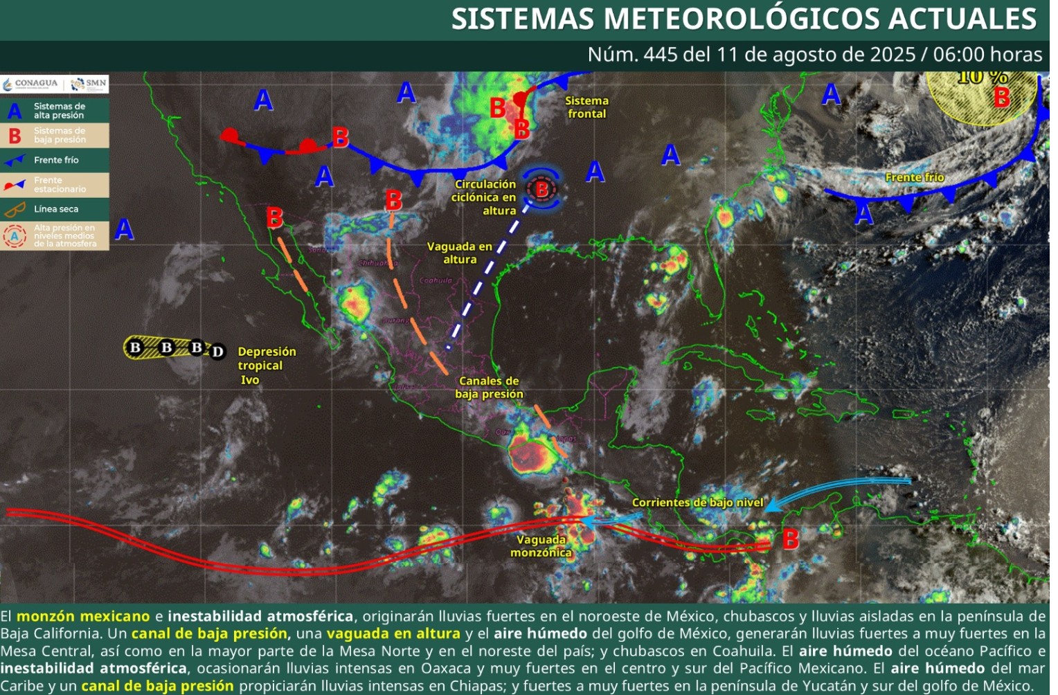 ?️ Oaxaca: se esperan lluvias, tormentas eléctricas y posible granizo esta tarde