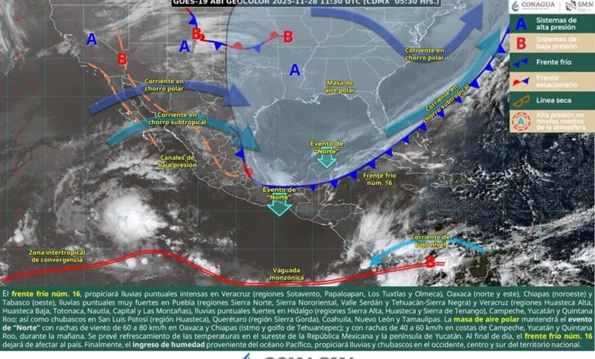 Persisten lluvias, nieblas y descenso de temperatura en diversas regiones de Oaxaca